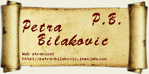Petra Bilaković vizit kartica